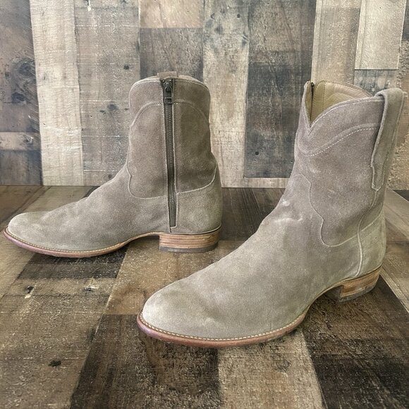 Tecovas The Roy Suede Western Cowboy Boots Mens 14 EE - Picture 1 of 12